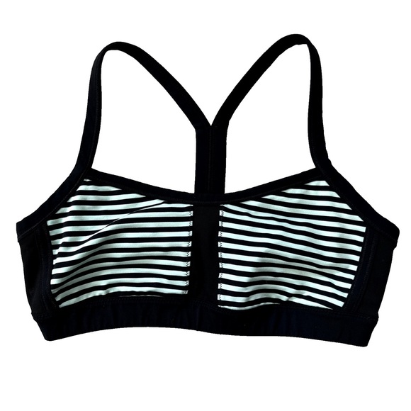 Lululemon Pump It Up Tank & Sports Bra Size 8 Striped Mint Green Black Vintage - Picture 3 of 16